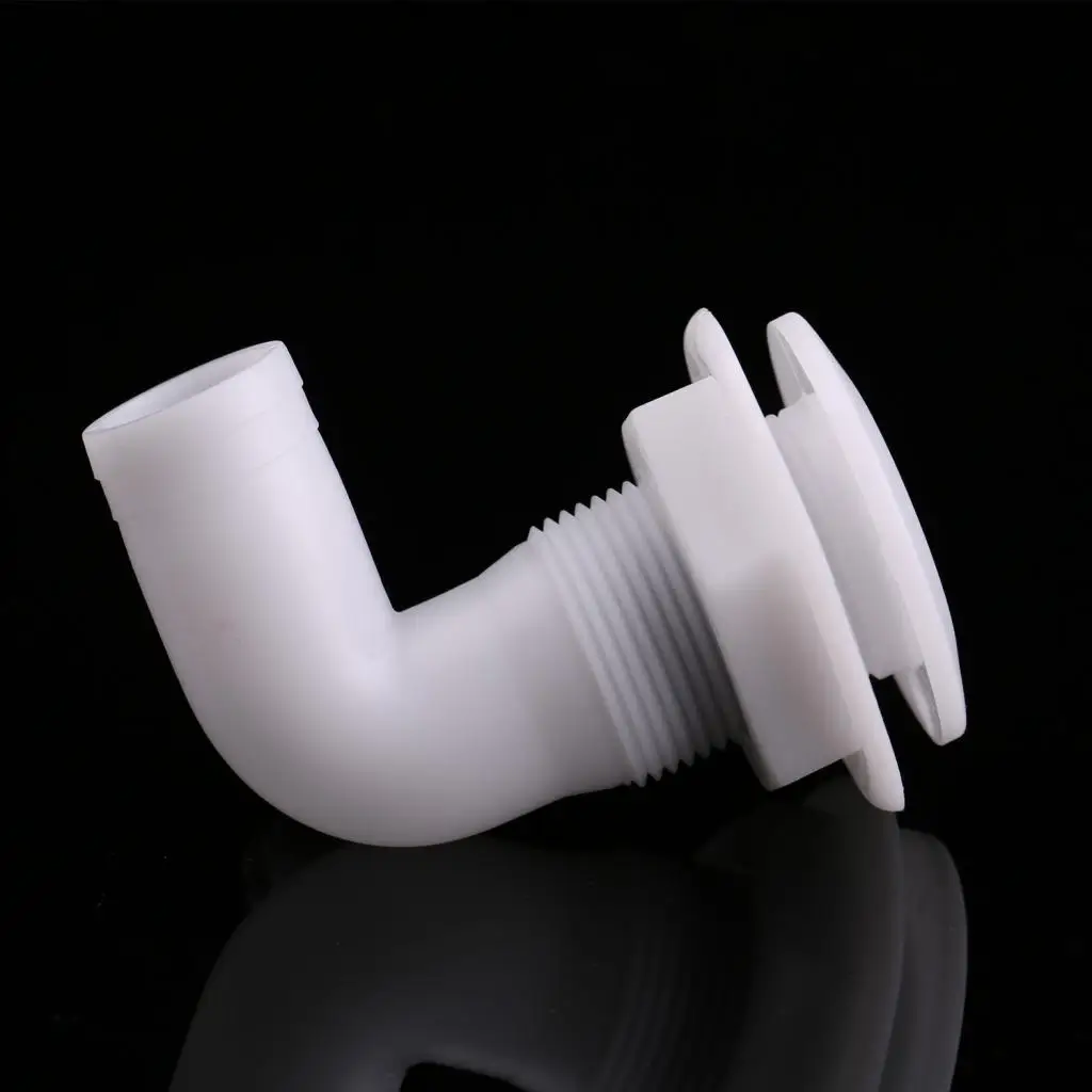 Bilge Pump Connector 1 '' Hose 90 ° White Aerator Hose Boats Fitting