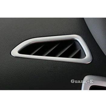 

Car Garnish Detector Trim ABS Chrome Front Air Conditioning Outlet Vent 2pcs For Hyundai Tucson 2015 2016 2017 2018