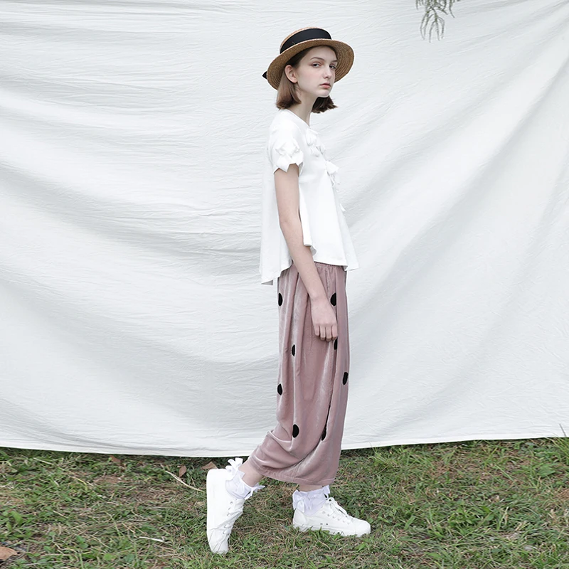 imakokoni white bow short sleeves original design