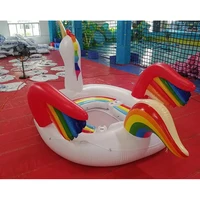 450cm Inflatable Unicorn Pool Float Island Blow Up Summer Beach Swimming Party Lounge Raft Ride On Toys Kids Adults 2