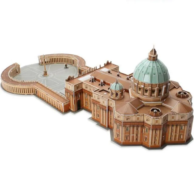 Бумажная 3D головоломка модель Ватикан Св. Петра's Basilica Deluxe XL Большой|Пазлы| |