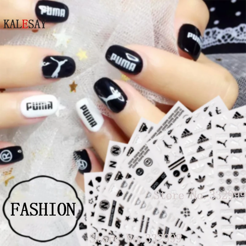 Летний клей Черный Спорт Маникюр-наклейки для ногтей дизайн украшения задний клей наклейка s для ногтей наклейки штамп наклейка из фольги