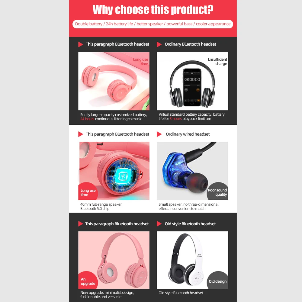  ACCEZZ 2020 Bluetooth Headphones Wireless Active Noise Cancelling Headphone 5 0 3D Bass Stereo Gaming Headset with Mic TF Card