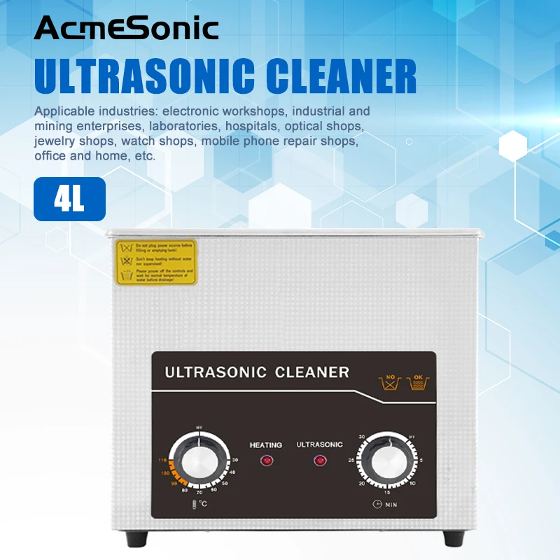 Ультразвуковой очиститель ACMESONIC A4L 40 кГц 180 Вт, Профессиональная многофункциональная промышленная ультразвуковая Очистительная Машина портативная бытовая ультразвуковая машина для чистки фруктов и овощей 40 кгц 200 вт