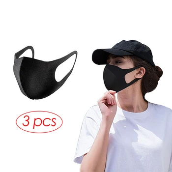 

Sponge Face Masks 3PCS Dustproof Smoke Pollution Audlt Mascarillas PM2.5 Washable マスクReusable Alan Walker mouth mask