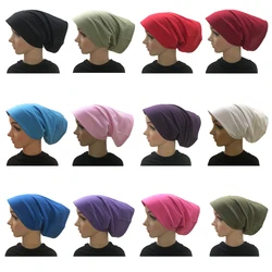 Plain Underscarf Muslim Women Headwear Inner Hijab Covers Islamic Cotton Under Scarf Bonnet Headscarf Arab Hat Caps Stiff Brim
