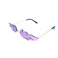 Модный тренд Зонт солнцезащитные очки, ретро-стиль, металлические безрамные солнечные очки, мужские, индивидуальная уличная съемки очки для путешествия