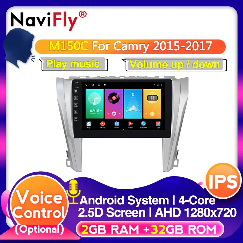 Android 10 DSP IPS Восьмиядерный для Toyota Camry 7 XV 50 55 2015 - 2017 Автомобильный GPS мультимедийный