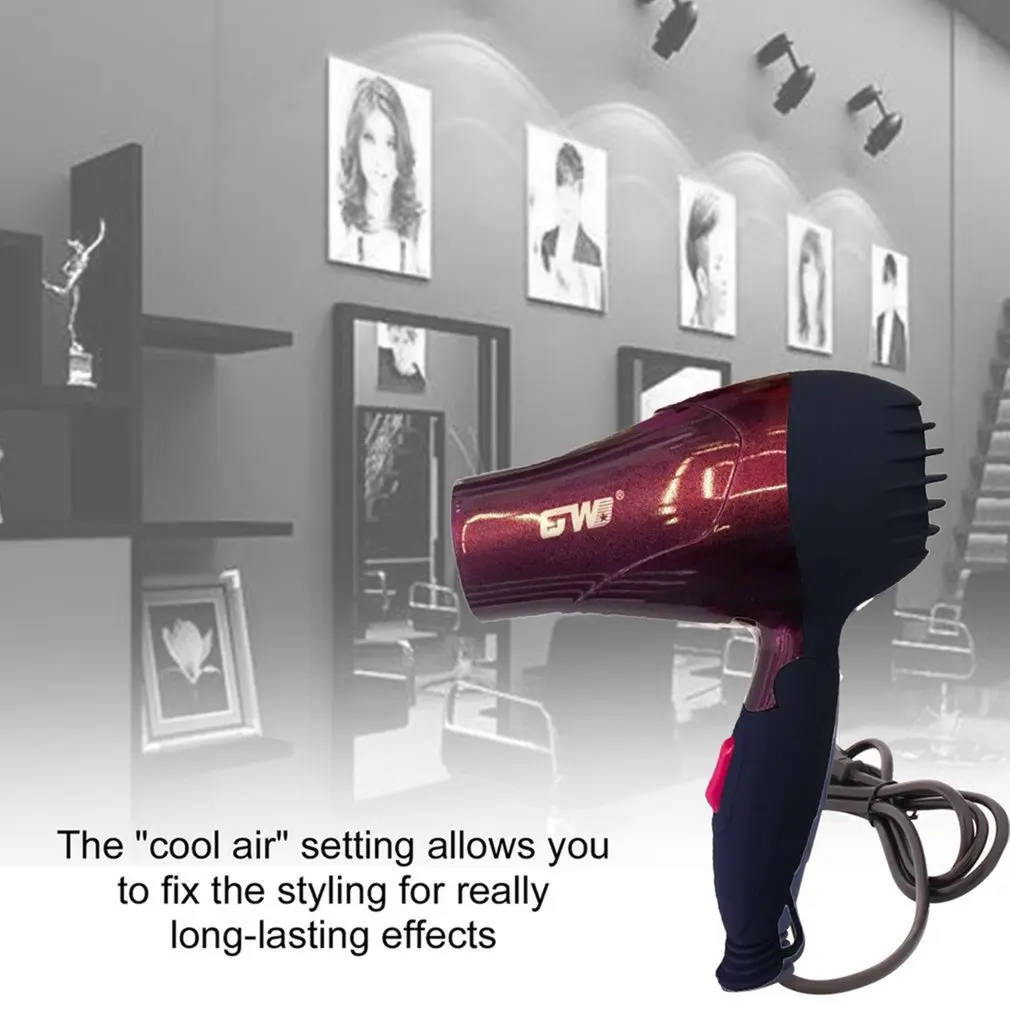 Mini Size 1500W Foldable Hair Blower EU Plug Traveller Household Electric Hair Dryer Collecting Nozzle Low Noise Hairdryer hair dryer