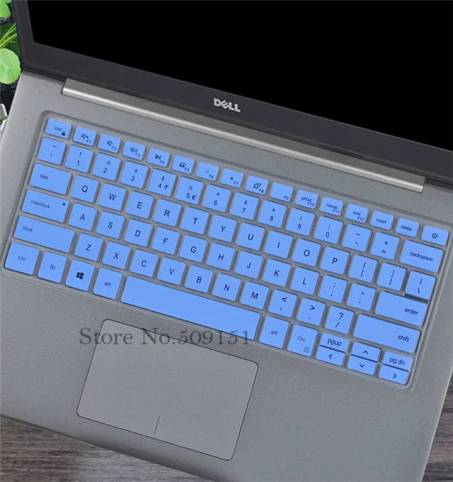Силиконовая Защитная крышка для клавиатуры ноутбука для 13," Dell Inspiron 13 5000 5390 Vostro 13 5390 Inspiron 13 7391 14 5498 - Цвет: Blue
