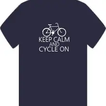 KEEP CALM AND CYCLE на Мужская футболка SML-3XL велосипед PUSH BIKE классический