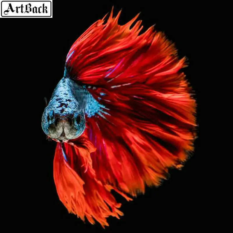 ArtBack Алмазная картина аквариумная рыбка узор полный квадратный 5d Вышивка Новое