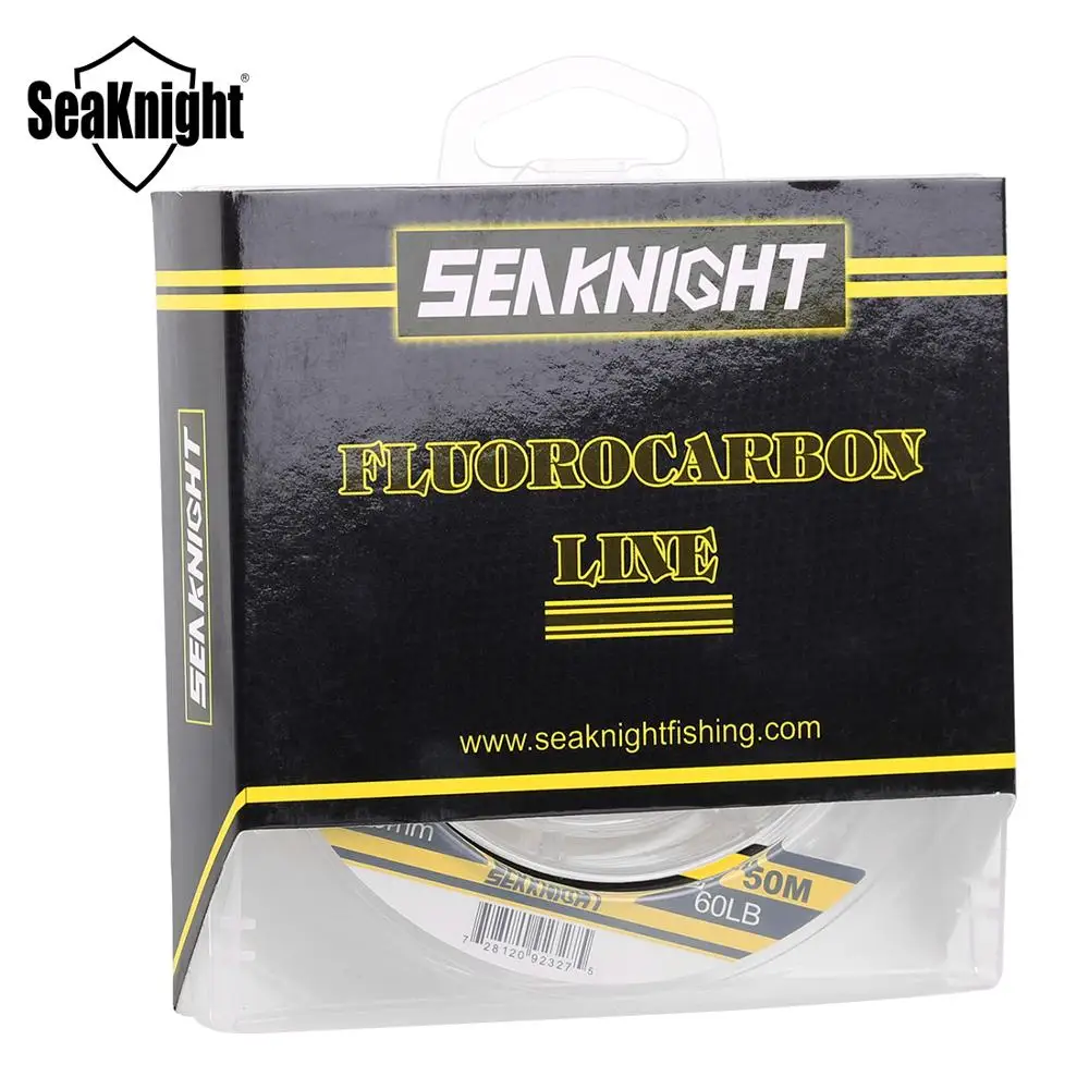 SeaKnight 50M 100M 100% Japan Material 3-100LB Fluorocarbon Fishing Lines  Carbon Fiber Leader Fly Line Fast Sinking Carp Fishing