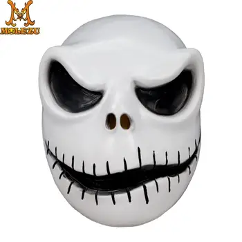 

Molezu The Nightmare Before Christmas Jack Skellington Cosplay Mask Full Head Masks Latex Carnival XMAS Party Mask