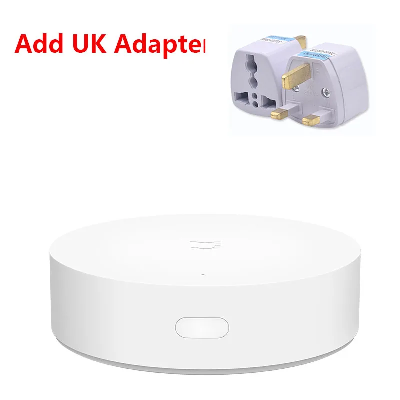 add UK adapter Xiaomi Mijia многомодовый умный шлюз голосовой пульт дистанционного управления Автоматизация работа с ZigBee 3,0 wifi Bluetooth сетка умные устройства - Цвет: add UK adapter