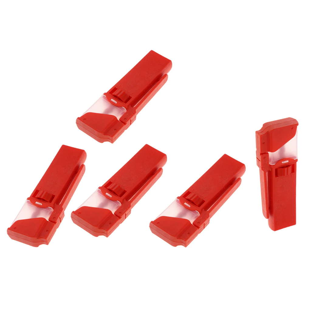 5pcs Powerful Bloodworm Clips Baits Clips Fishing Bait Bander Tool with Clear Box