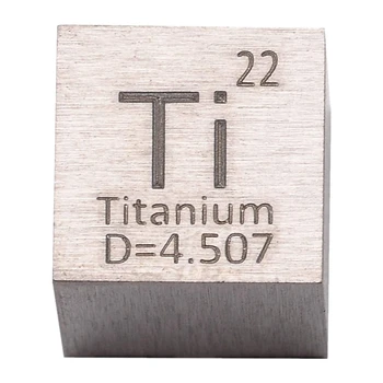 

1Pcs 99.5% Purity Titanium Ti Metal Carved s Periodic Table for Craft Wonderful Collection Class Supplies