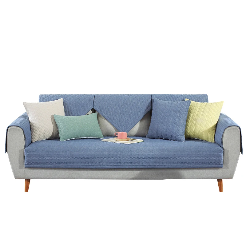 Sofa Covers for Living Room 6 Color Quilted Sofa Cover 100% Cotton Slipcover Fundas De Sofa Sectional Couch Cover Fundas De Sofa