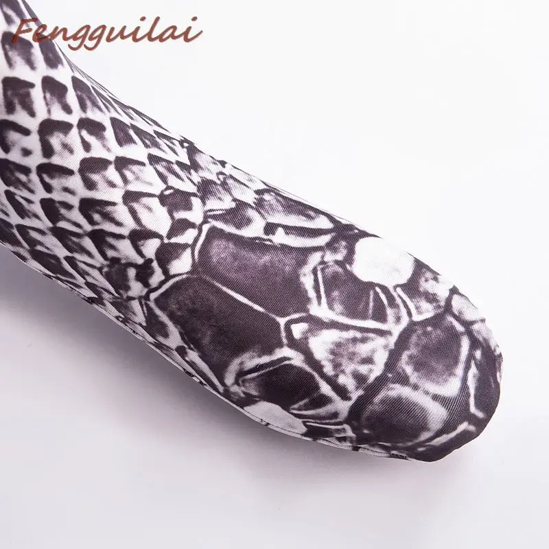 FENGGUILAI новые лосины для фитнеса с принтом женские модные Полиэстеровые брюки длиной до щиколотки змеиная кожа Push Up Keep Slim женские леггинсы
