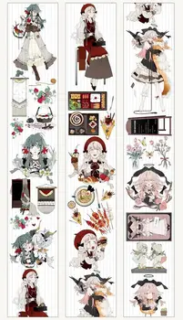 

Lovely Young Girl Washi Masking Tapes for Card Making Bullet Journal DIY Scrapbooking Label Stickers