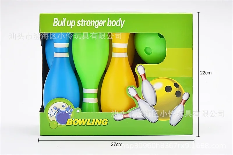 

Children'S Educational DIY Toy Color Plastic Bowling Set Kindergarten Early Childhood Sports Bowling Toys