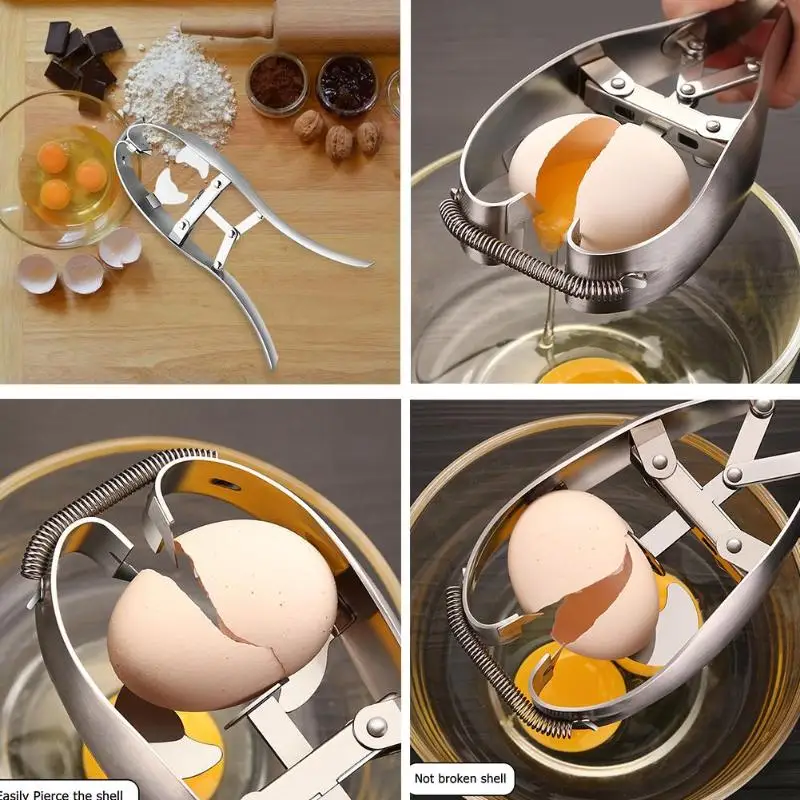 Ножницы для открывания яиц из нержавеющей стали, нож для яичной скорлупы, открывалка для яиц, сепаратор для яиц, открывалка для яиц, кухонные гаджеты, серебро 21x11,5 см