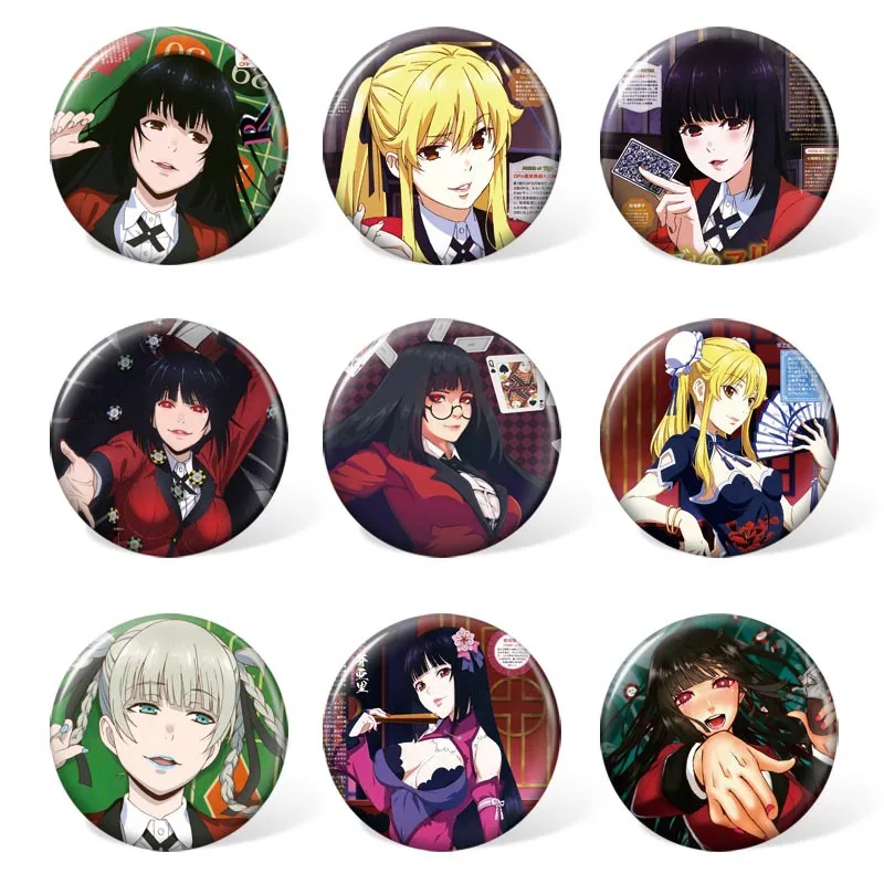 9 комплектов значок аниме Kakegurui Jabami Yumeko с характерным персонажем &quotсделай сам&quot