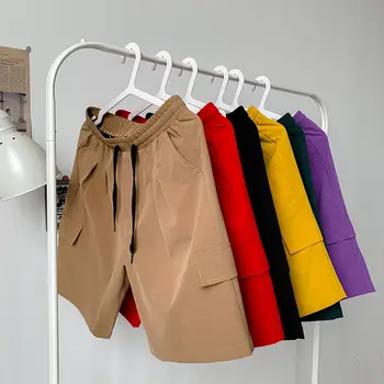 

Men's casual shorts 2020 spring and summer new solid color tooling casual shorts youth personality fashion men's clothing