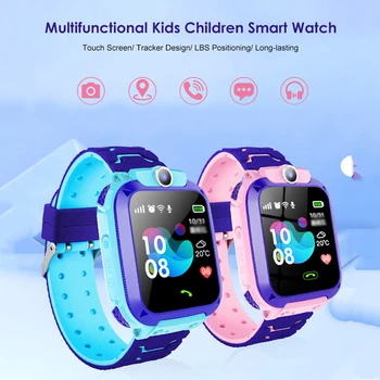 

S15AKids Children Smart Watch 2G SIM Camera Tracker Touch Screen Video Chat Call Alarm Clock LBS Positioning IP67 Waterproof Kid
