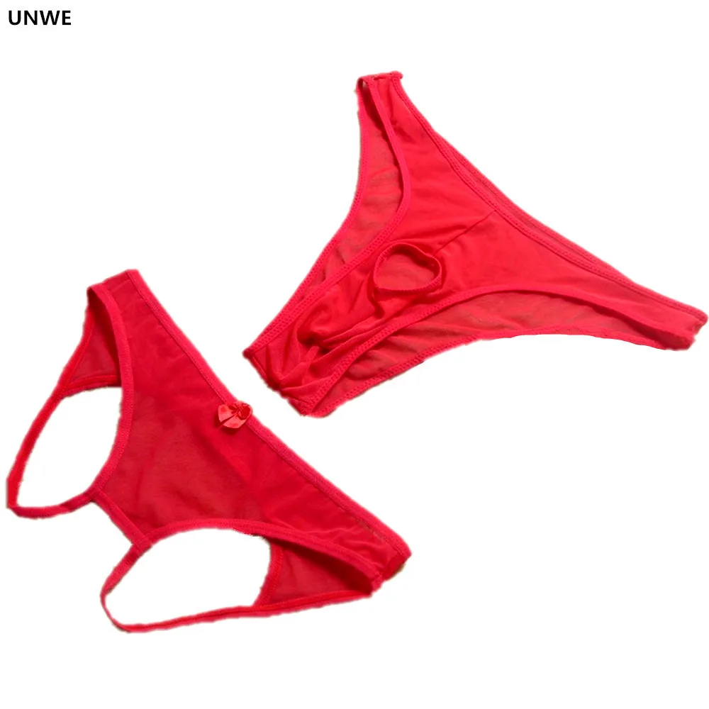

Erotic Men Briefs with Hole+ Backless Open Crotch Underwear Women,Sexy Perspective Mesh Briefs for Lovers/Couple Valentine's Day