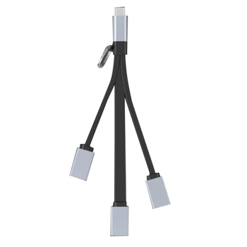 

USB C Hub, Type-C Cable OTG Adapter with 3 USB Ports, USB C Portable Extension Cable for Mobile Phones, Laptops,Straight