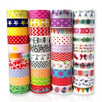 

10Pcs/Set Decorative Snow Deer Christmas Tree Washi Tape Set Rice Paper DIY Scrapbooking Adhesive Masking Tape Stationery