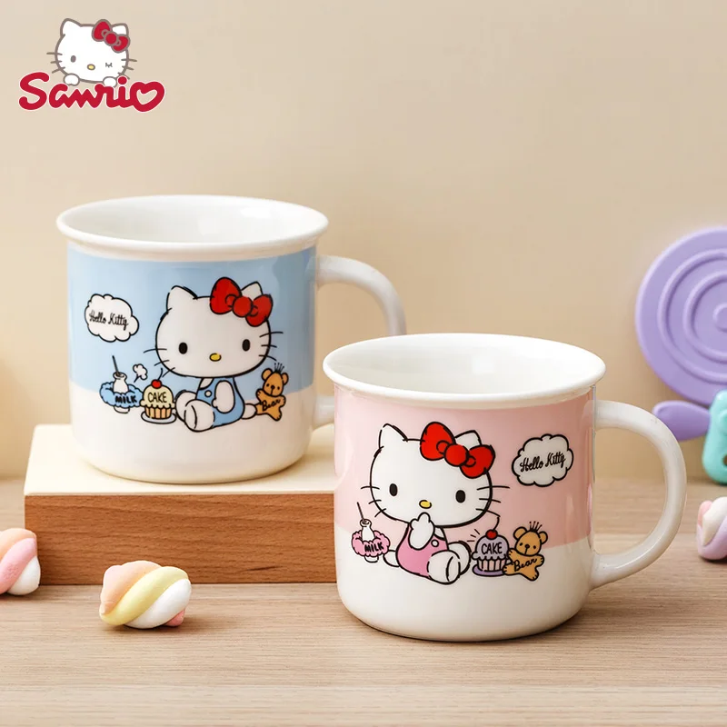 400 мл мультяшная кружка HelloKitty Большая керамическая фарфоровая дорожная для