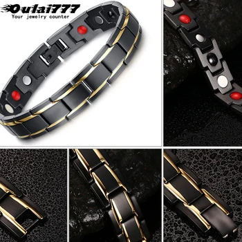 

2020 new fashion jewelry Hologram Bracelets Geometric bracelet on hand men stainless steel couple women's bracelet on hand