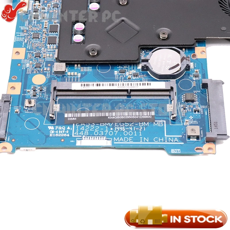 NOKOTION EA53-BM EG52-BM MB 14222-1 448.03708.0011 For Acer aspire ES1-512 Laptop Motherboard NBMRW