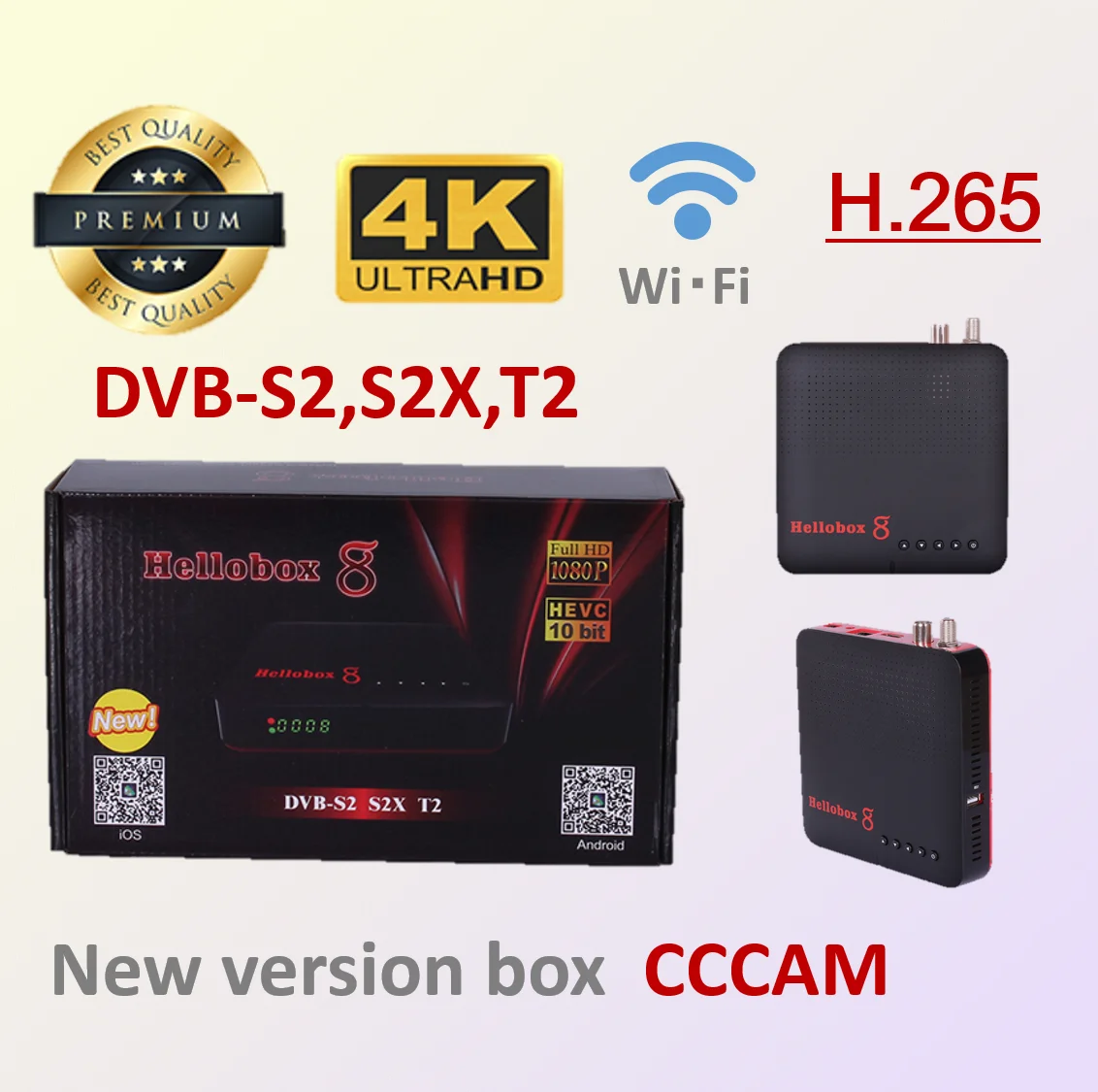 Hellobox 8 спутниковый ТВ-приемник DVB-T2 / S2 S2X ТВ-тюнер Поддержка Мобильный телефон