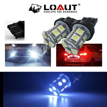 

7443 7440 3156 3157 T20 T25 White Light LED 13 SMD 5050 Car Bulb Reverse Light Brake Turn Signal Lights source parking auto lamp