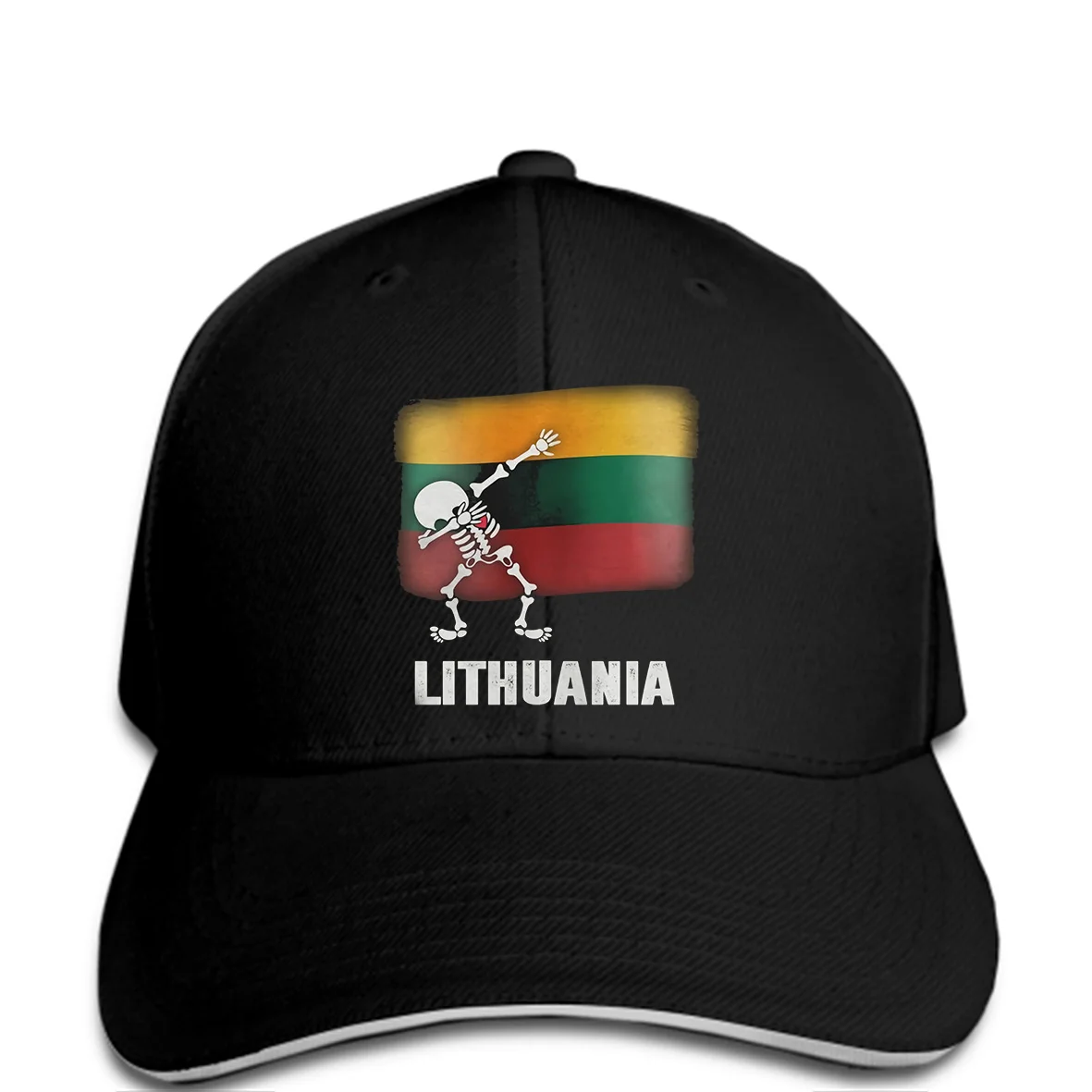 Бейсбольная кепка, модная мужская Кепка с изображением скелета, флаг Литвы, бейсболка на Хэллоуин