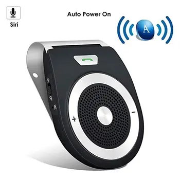 

Bluetooth Car Kit Handsfree Noise Cancelling Bluetooth V4.1 Receiver Car Speakerphone Multipoint Clip Sun Visor for two Phones