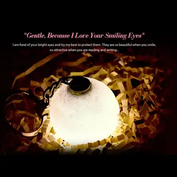 

3D Print Moon Lamp Keychain Colorfuls Change football Led Light Glow Portable Hanging Night light Bedroom Decor Creative Gifts