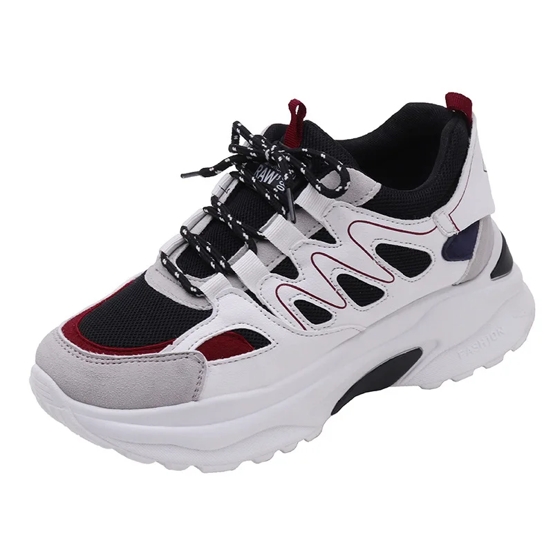 Женская повседневная обувь на шнуровке с круглым носком вулканизированной