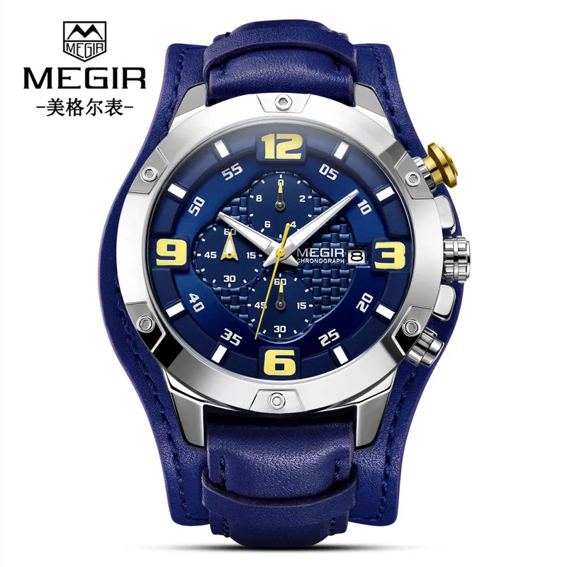 

[New Style natural detox gainer Characteristics Double Layer Leather Belt Multi-functional Timing Calendar Waterproof MEN'S Quar