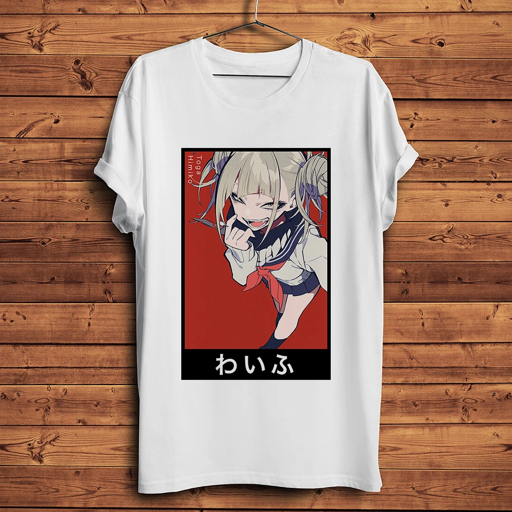 Himiko Toga Anime Graphic Unisex Summer Tee - White Casual Otaku Shirt