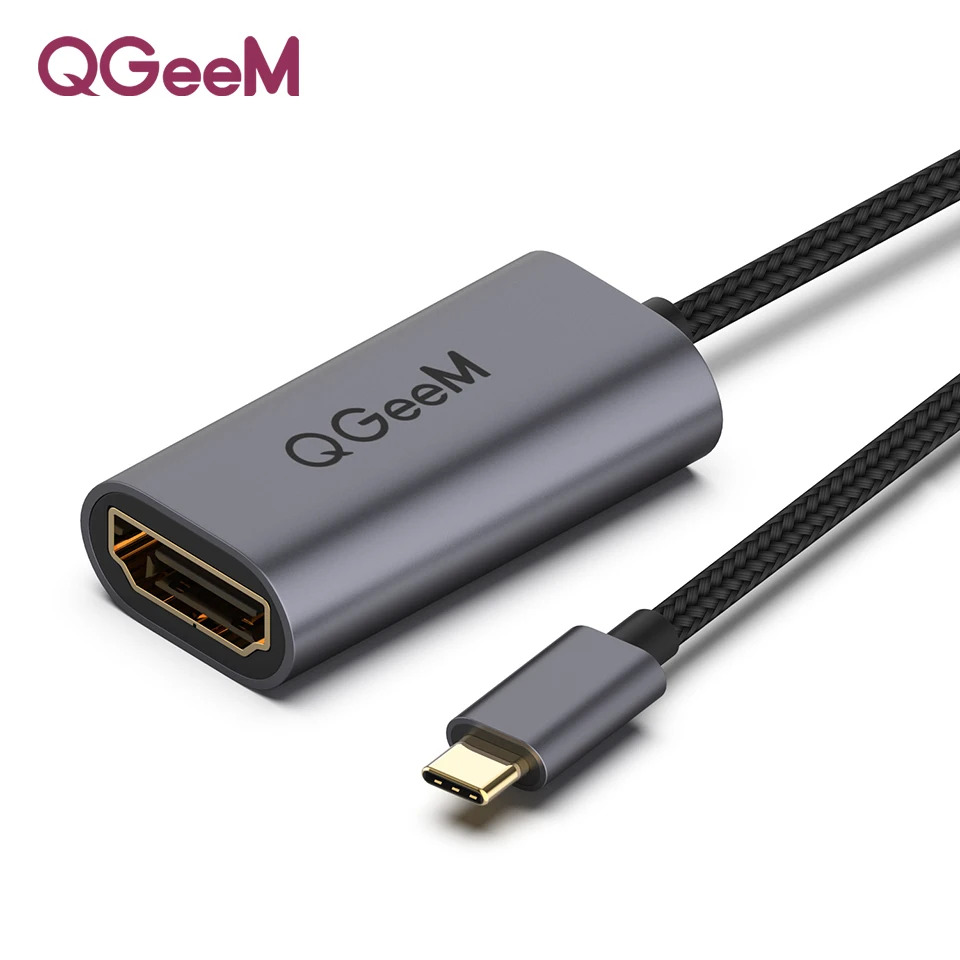 QGeeM 8 в 1 USB C концентратор для Macbook Pro usb-хаб 3,0 адаптер PD HDMI RJ45 TF SD 3,5 мм Aux type C концентратор для iPad Pro сплиттер док-станция - Цвет: C HDMI Female 60Hz