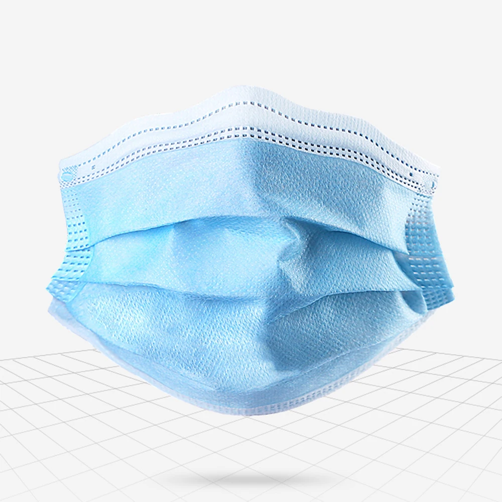 

Adult Disposable Protective Masks 3 Layers Dustproof Facial Protective Cover Masks Maldehyde Prevent Bacteria Masks