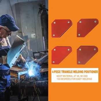

4pcs 45/90/135 Degrees Soldering Locator Magnet Welding Magnetic Holder Support Dropshipping