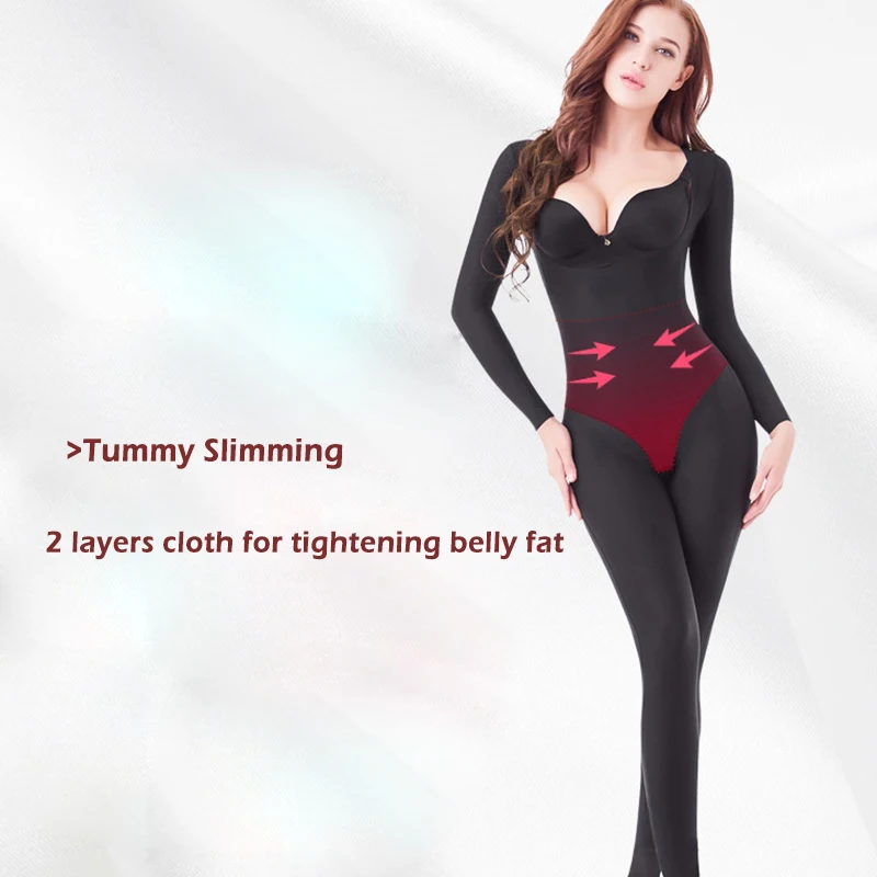 spanx shorts Women Full Body Shapewear Bodysuit Seamless Slimming Long Bodysuit Underwear Tummy Compression Shaper Weight Loss Corrective best shapewear for tummy and waist