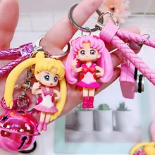 Креативный мультфильм красивая девушка воин Девушки Сердце брелок дамская сумка украшения автомобиль колокольчик маленькие подарки оптом
