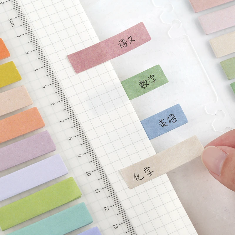 Ретро Morandi Цвет Многофункциональный этикетка Блокнот самоклеящейся бумаги для заметок на клейкой основе Закладка-линейка рекламные подарочные канцелярские товары