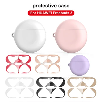 

For Huawei Freebuds 3 Case Bluetooth Earphones Protective Full Cover Metal Stickers For Huawei Freebuds 3 2019 Capa Sticker Case